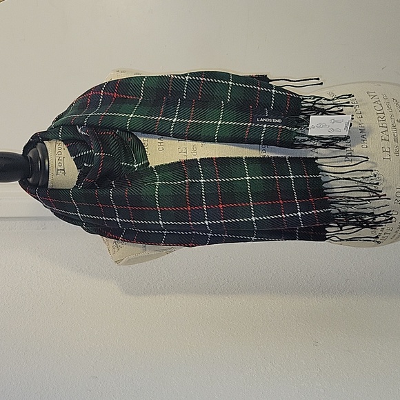 LAND'S END Tartan Scarf - Picture 1 of 4